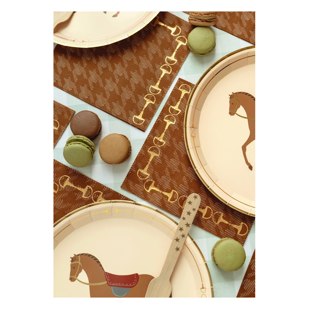 Paper napkins Stirrups - brown 12 pcs.