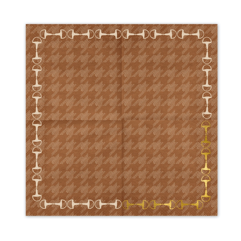 Paper napkins Stirrups - brown 12 pcs.