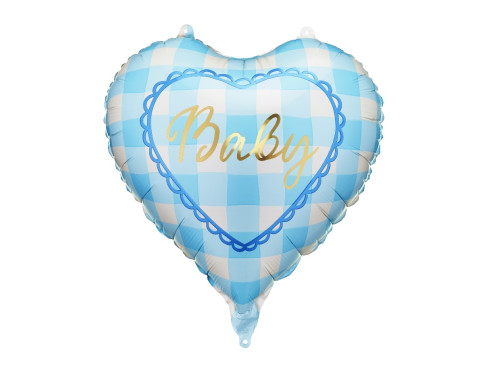 Foil balloon Heart Baby - blue 35 cm