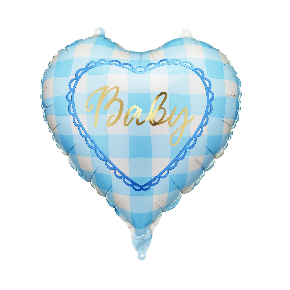 Balon foliowy Serce Baby - niebieski 35 cm