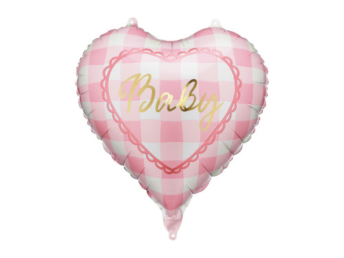 Balon foliowy Serce Baby - różowy 35 cm