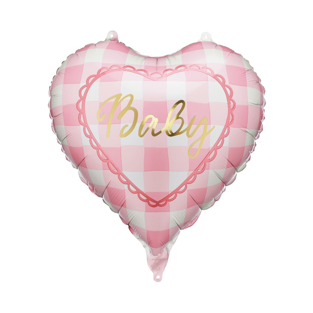 Balon foliowy Serce Baby - różowy 35 cm