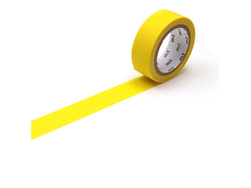 Taśma papierowa washi - MT Masking Tape - Matte Yellow 7 m