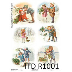 Decoupage paper A4 - ITD Collection - rice, R1001