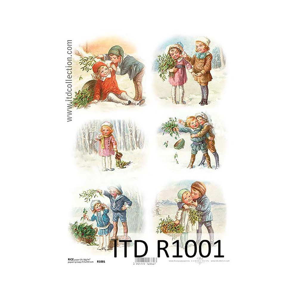 Decoupage paper A4 - ITD Collection - rice, R1001