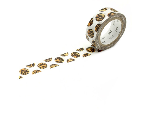 Taśma papierowa washi - MT Masking Tape - Dot Leopard 7 m