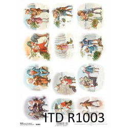 Papier do decoupage A4 - ITD Collection- ryżowy, R1003