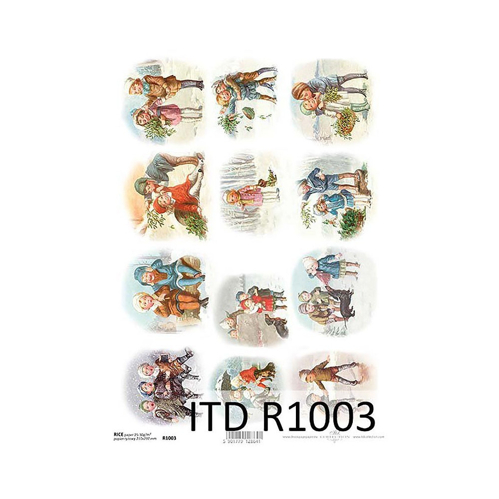 Decoupage paper A4 - ITD Collection - rice, R1003