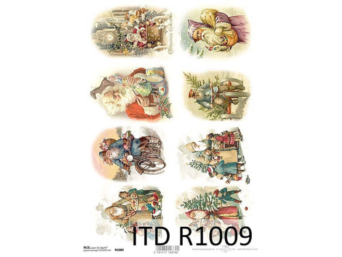 Papier do decoupage A4 - ITD Collection - ryżowy, R1009
