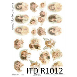 Decoupage paper A4 - ITD Collection - rice, R1012