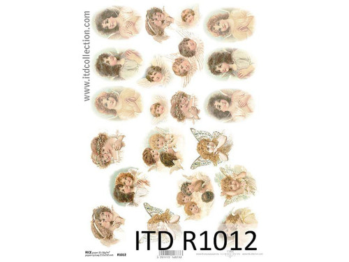 Decoupage paper A4 - ITD Collection - rice, R1012