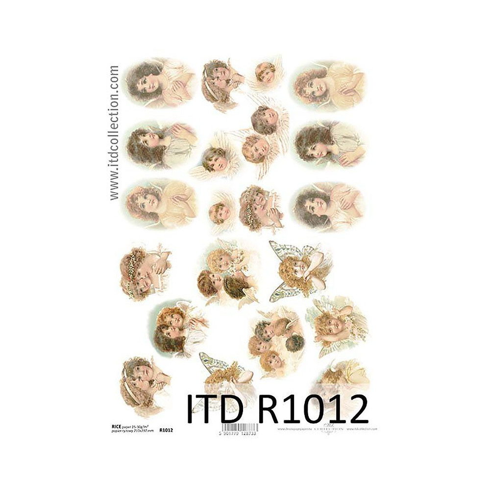 Papier do decoupage A4 - ITD Collection - ryżowy, R1012