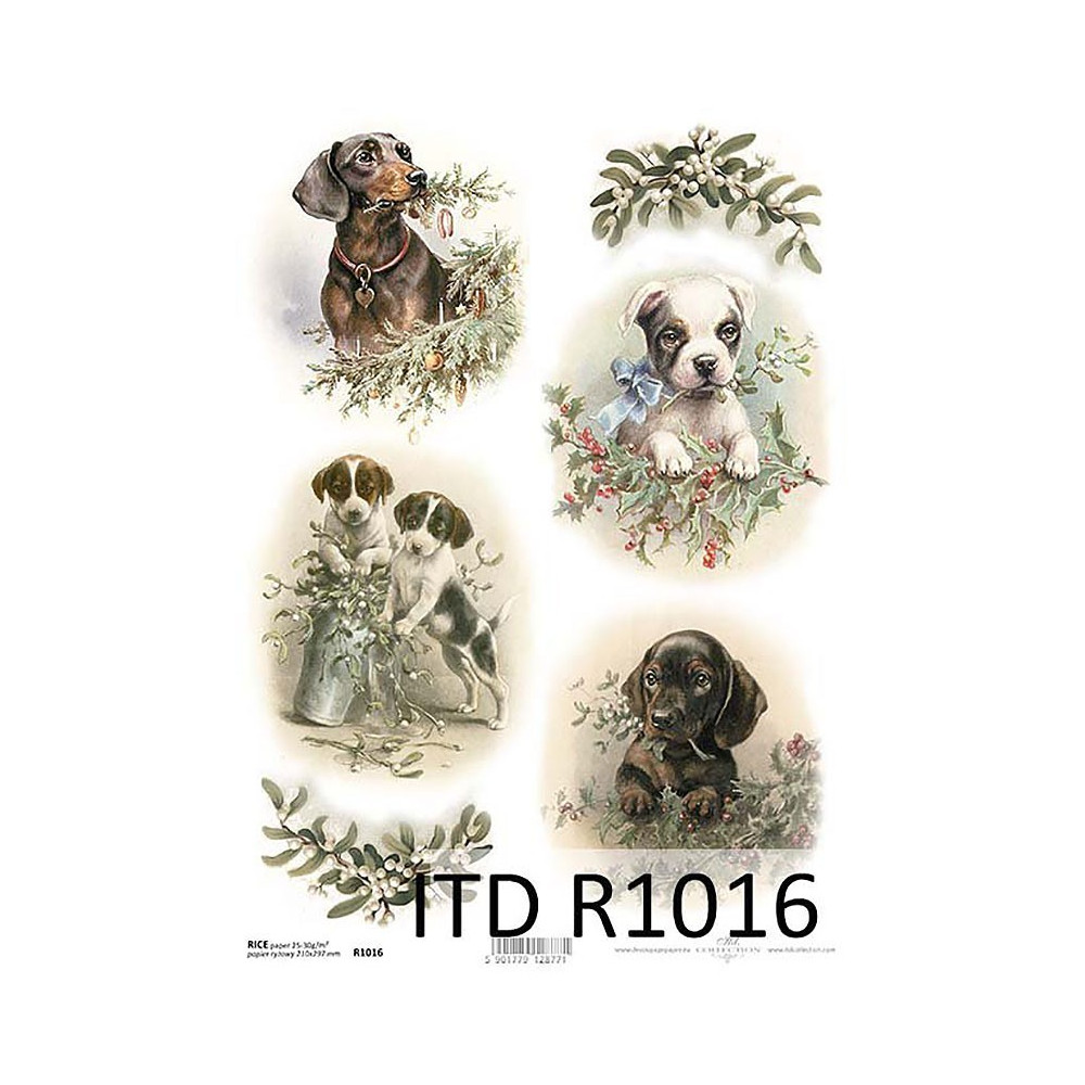 Decoupage paper A4 - ITD Collection - rice, R1016