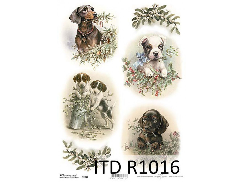 Decoupage paper A4 - ITD Collection - rice, R1016