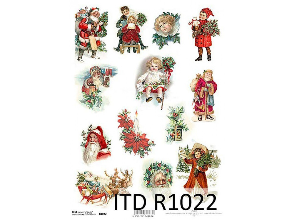 Papier do decoupage A4 - ITD Collection - ryżowy, R1022