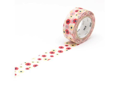 Taśma papierowa washi - MT Masking Tape - Motif Flower 7 m