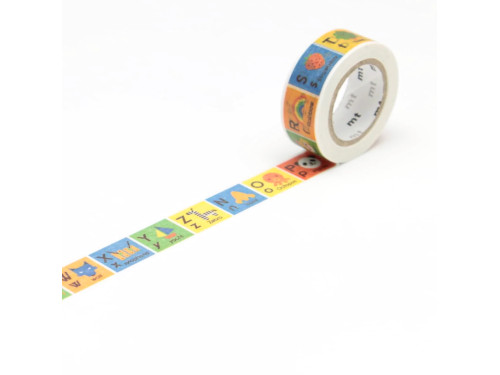 Taśma papierowa washi - MT Masking Tape - Alphabet N-Z 7 m