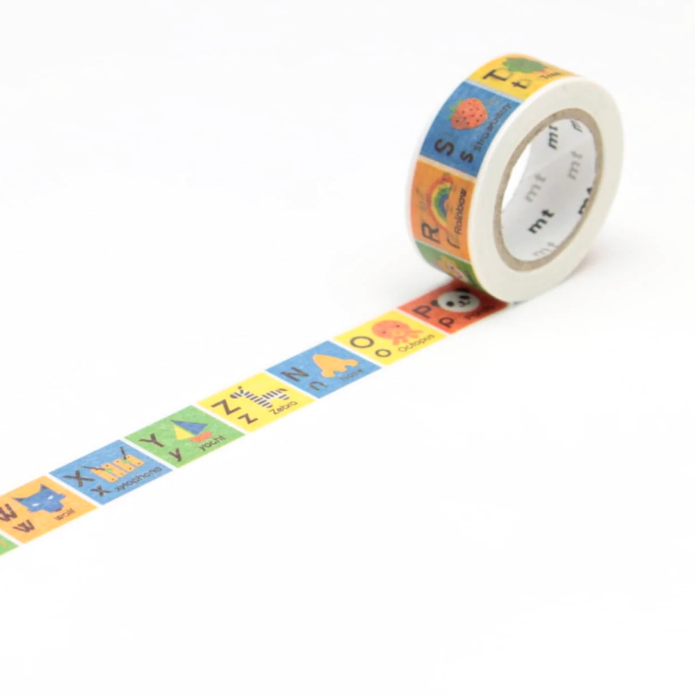 Taśma papierowa washi - MT Masking Tape - Alphabet N-Z 7 m