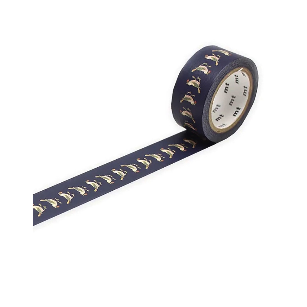 Taśma papierowa washi - MT Masking Tape x William Morris - Strawberry Thief Bird 7 m