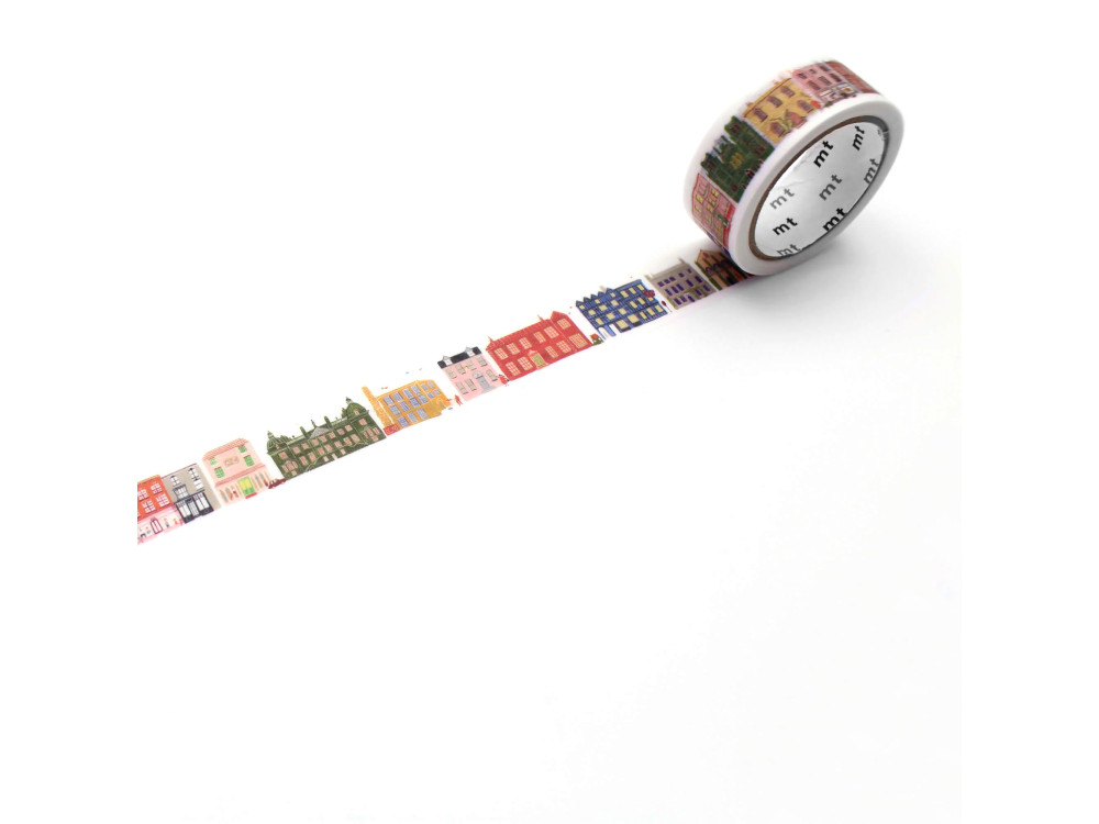 Taśma papierowa washi - MT Masking Tape x Polly Fern - Street 7 m