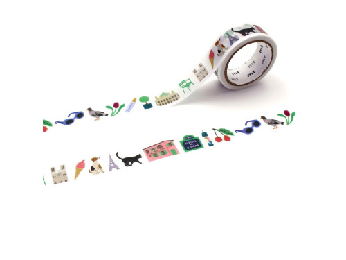 Taśma papierowa washi - MT Masking Tape x Lea Maupetit - Paris 7 m