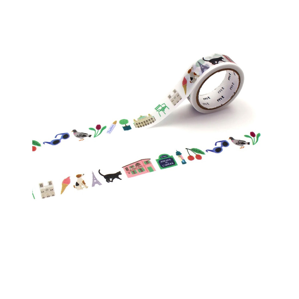 Taśma papierowa washi - MT Masking Tape x Lea Maupetit - Paris 7 m