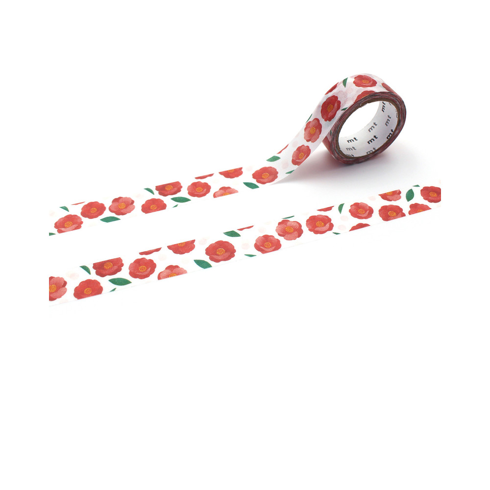 Taśma papierowa washi - MT Masking Tape - Camelia 7 m