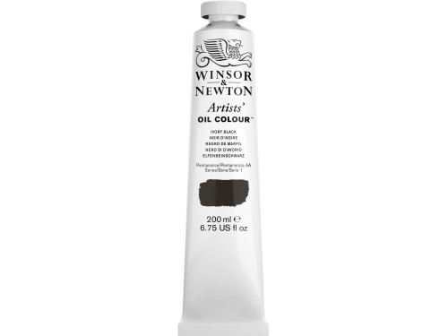 Farba olejna Artists' Oil Colour - Winsor & Newton - Ivory Black 200 ml