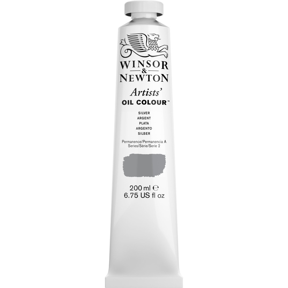 Farba olejna Artists' Oil Colour - Winsor & Newton - Silver 200 ml