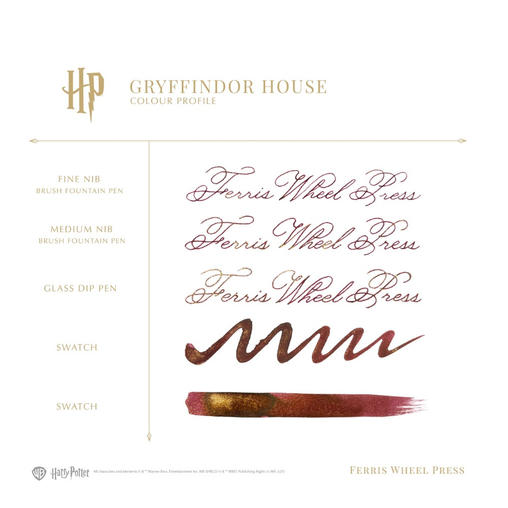 Calligraphy ink Harry Potter - Ferris Wheel Press - Gryffindor House 38 ml