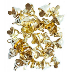 Assorted craft bells - gold, 30 pcs.