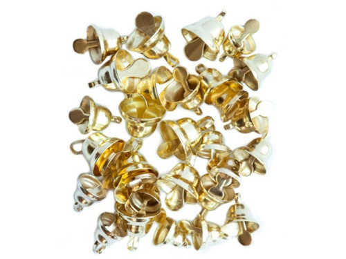 Assorted craft bells - gold, 30 pcs.