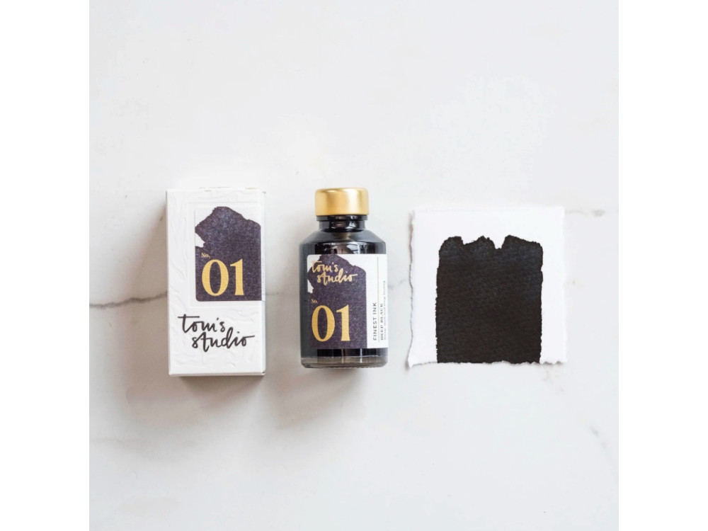 Finest fountain pen Ink - Tom’s Studio - 01 Deep Black 50 ml