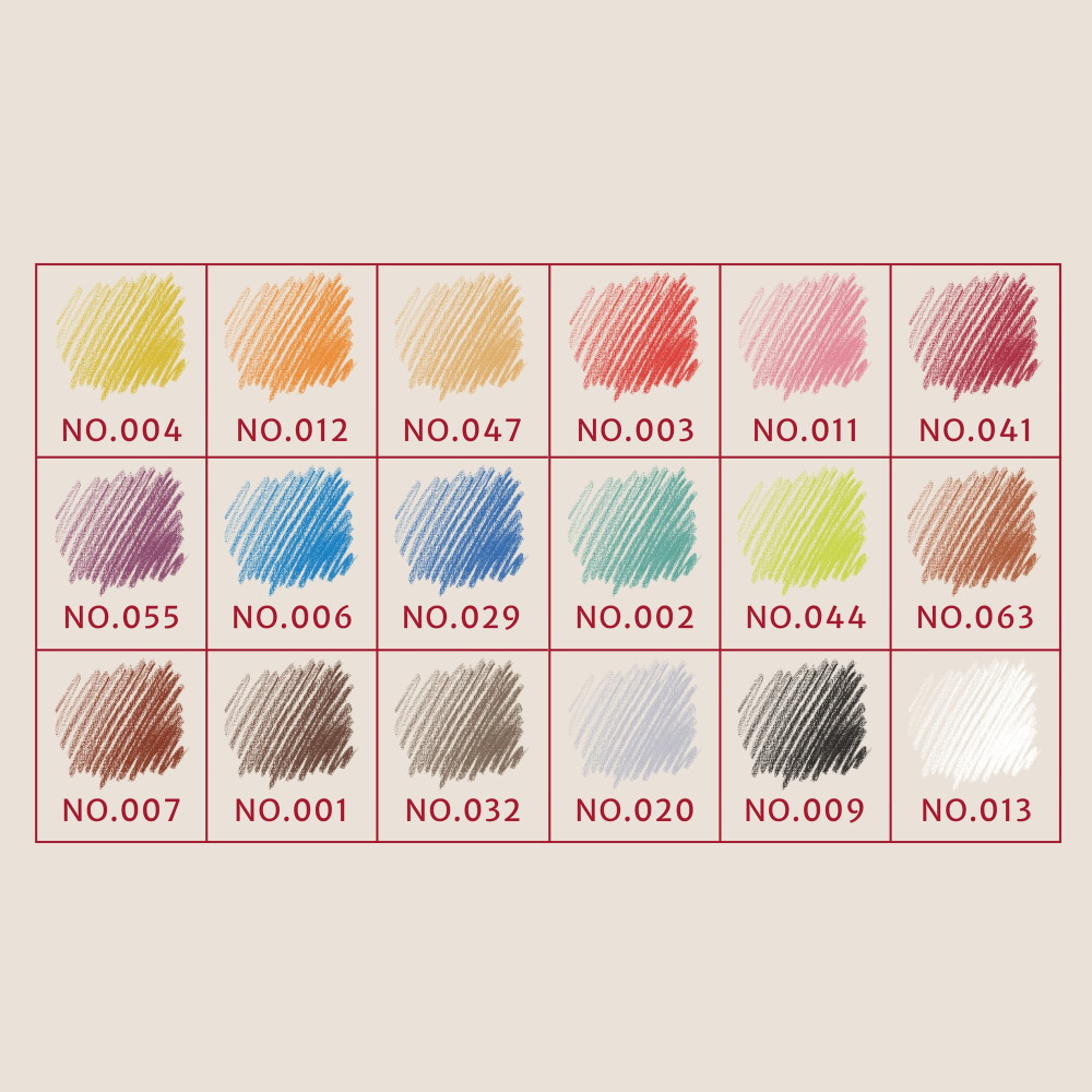 Set of Colour Carrés Pastels - Conté à Paris - 18 pcs