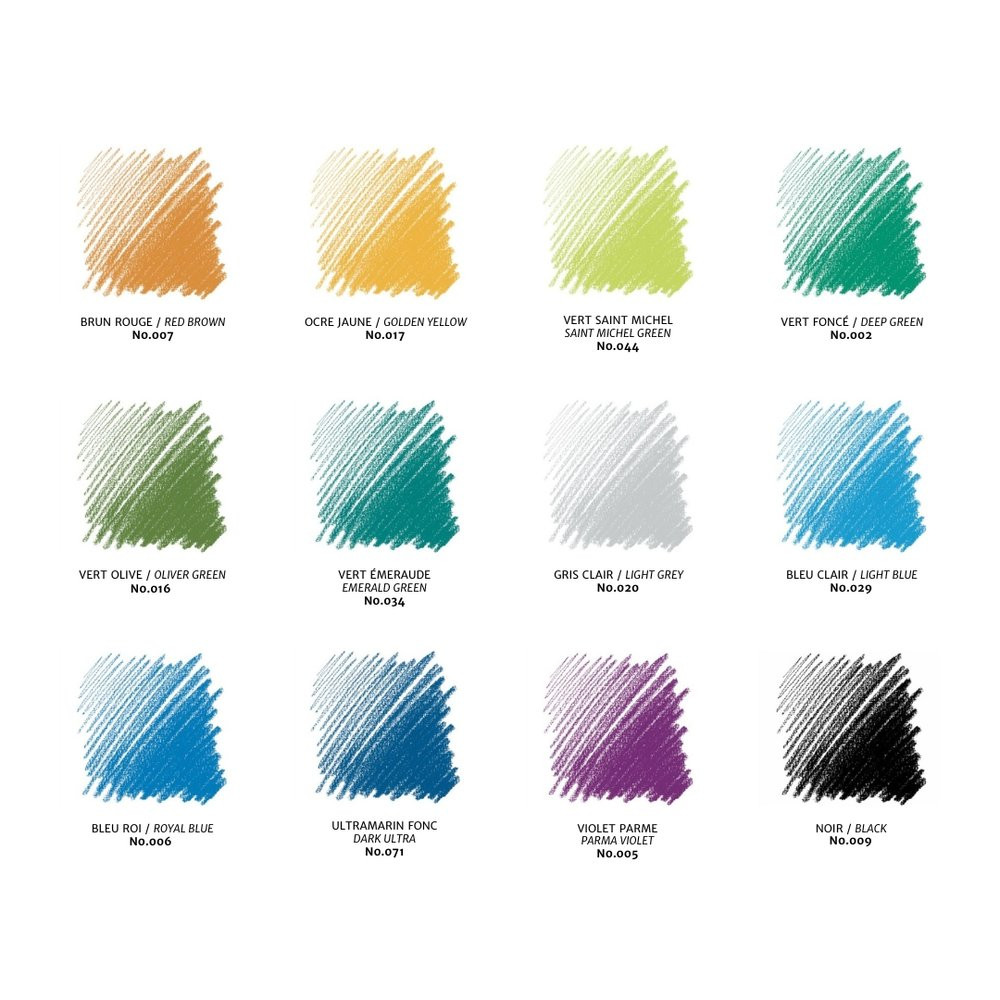 Set of Colour Carrés Pastels - Conté à Paris - 24 pcs