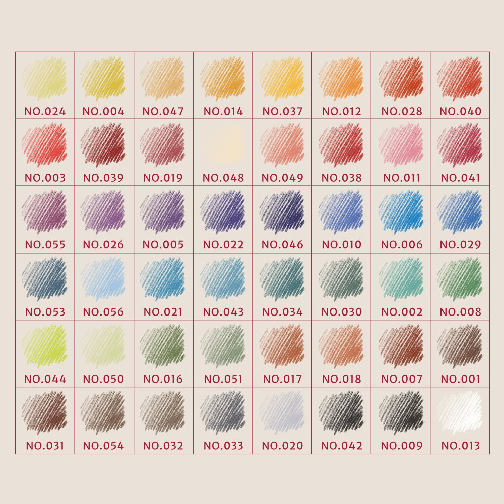Set of Colour Carrés Pastels - Conté à Paris - 48 pcs