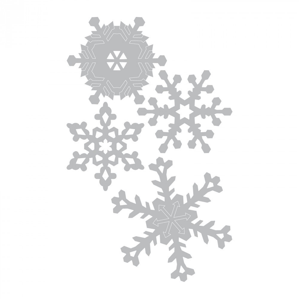 Sizzix Thinlits Die Set - Thinlits Die - Snowflakes 2 - 4 pc.