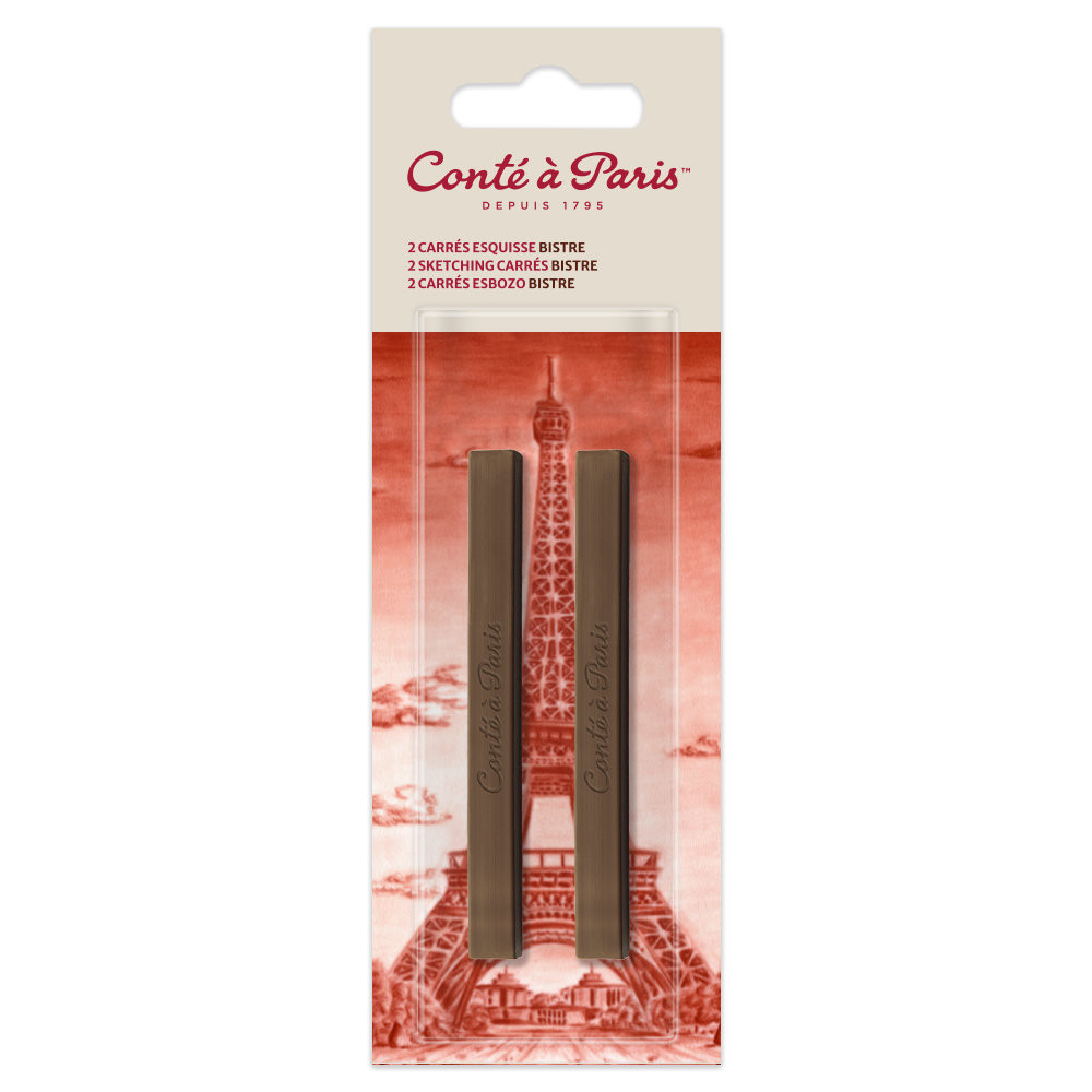 Set of Sketching Carrés Pastels - Conté à Paris - Bistre 2 pcs