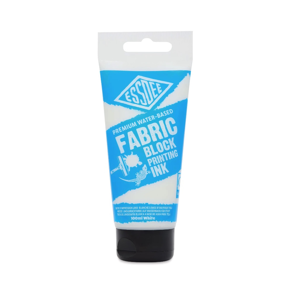 Farba tusz do linorytu Fabric Block Printing Ink - Essdee - White 100 ml