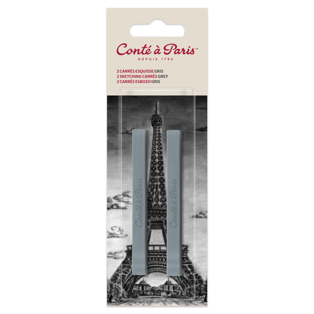 Set of Sketching Carrés Pastels - Conté à Paris - Grey 2 pcs