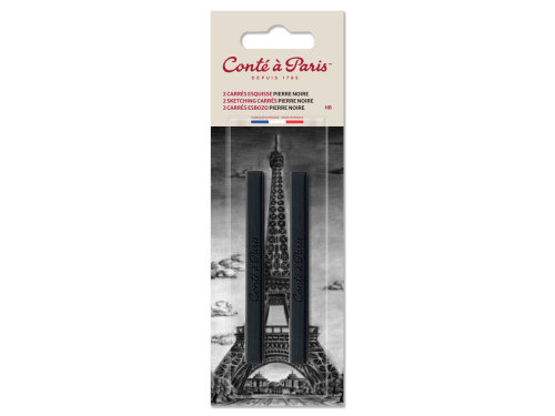 Set of Sketching Carrés Pastels - Conté à Paris - Black HB 2 pcs