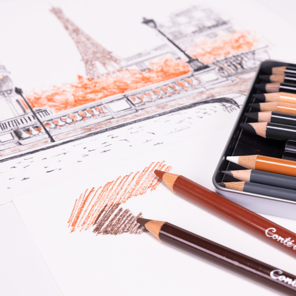 Zestaw ołówków Sketching Assorted - Conté à Paris - 12 szt.