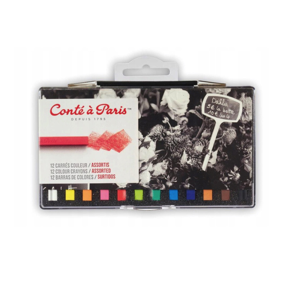 Set of Assorted Colour Carrés Pastels - Conté à Paris - 12 pcs