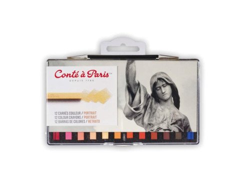 Set of Portrait Colour Carrés Pastels - Conté à Paris - 12 pcs