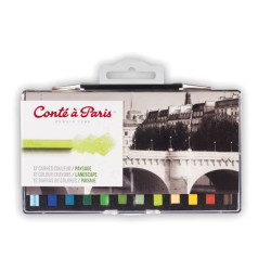 Set of Landscape Colour Carrés Pastels - Conté à Paris - 12 pcs