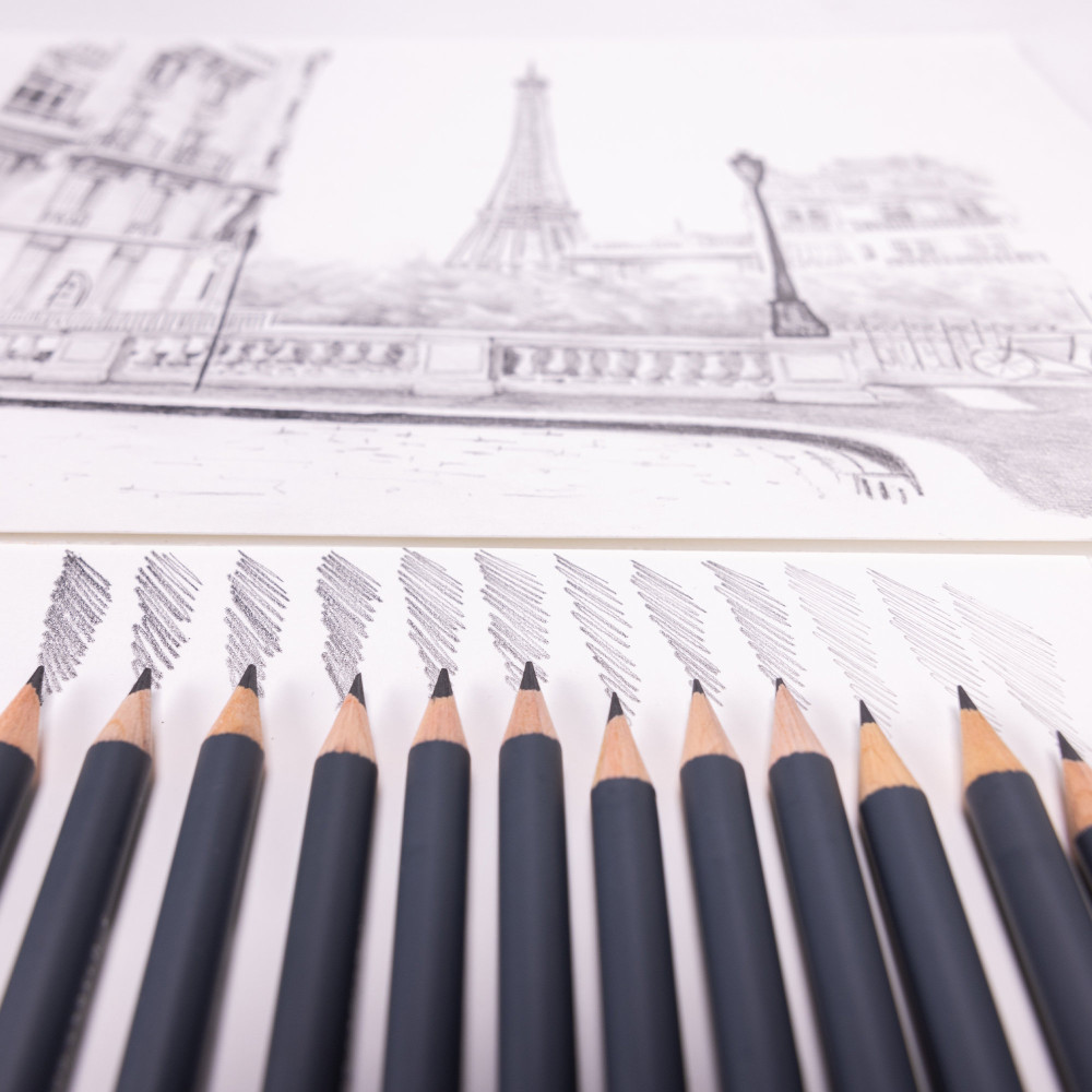 Zestaw ołówków Sketching - Conté à Paris - Graphite 12 szt.