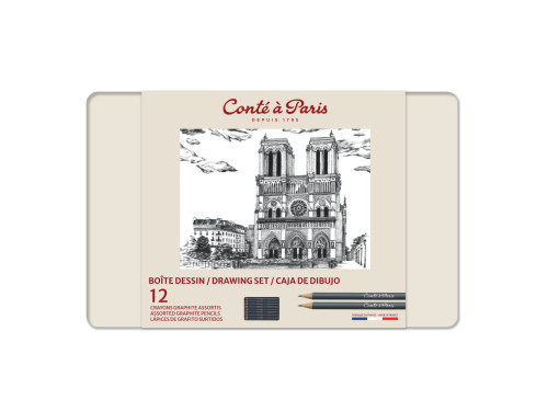 Sketching Pencils set - Conté à Paris - Graphite 12 pcs