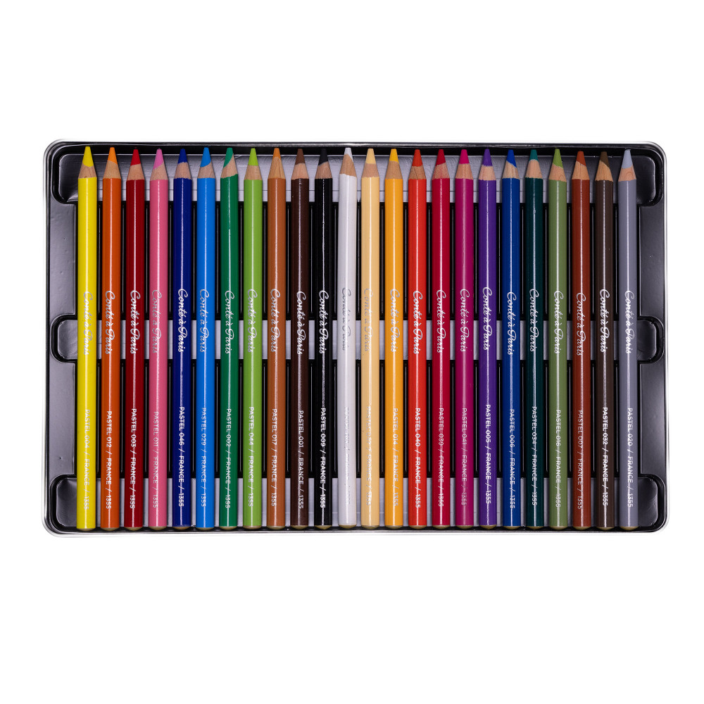 Zestaw pasteli suchych w kredce Assorted - Conté à Paris - 24 szt.