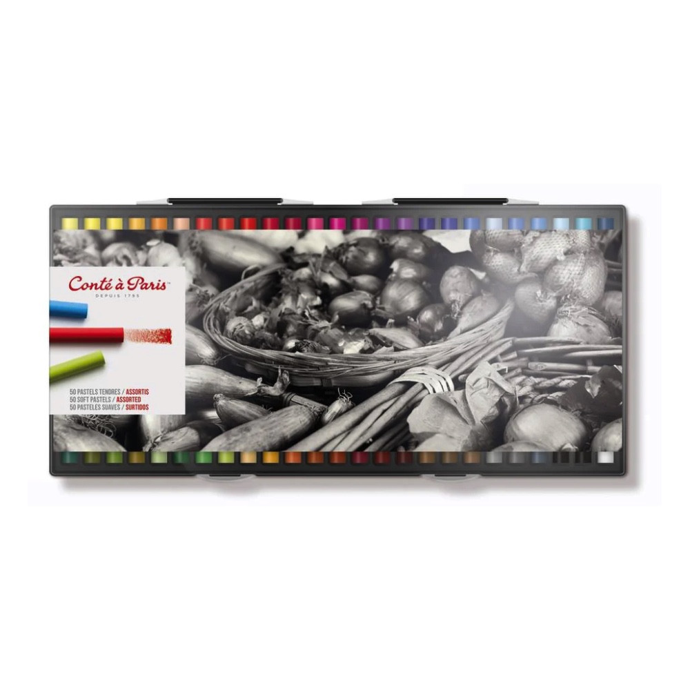 Set of Assorted Soft Pastels - Conté à Paris - 50 pcs
