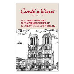 Set od Compressed Charcoal 2359 - Conté à Paris - 12 pcs
